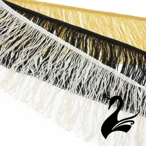Braid Trim - Non-Stretch Lurex Sash Tassels Looped Chainette Fringe Style 119... - Picture 1 of 8