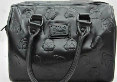 Loungefly Star Wars Mandalorian Trooper Dome Crossbody Handbag Purse black EUC - Image 1 of 4