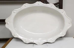 Juliska Stoneware BERRY And THREAD White Oval Baker 18" Never Used BRAND NEW - Picture 1 of 4