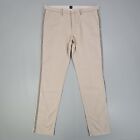 Hugo Boss Mens Chino Trousers Beige 32 R Cotton Stretch Pants Kaito 3 Tape D