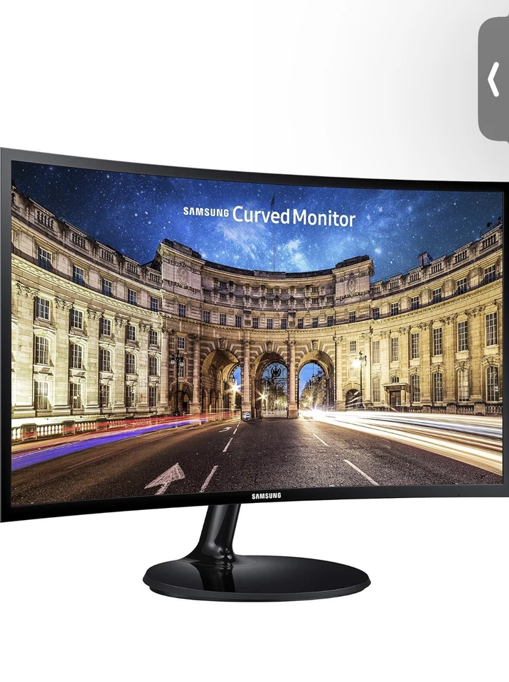 PRICE IS FOR 2 Monitors - Samsung CF390 Series 24 inch Curved LED Monitor - Image 1 of 4