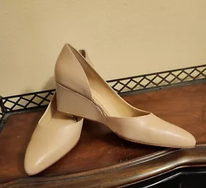 Antonio Melani Pink/nude Wedges With Cut-out Side Detail. NWOT. Never Worn. 6B. - Picture 1 of 6