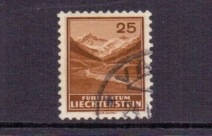 LIECHTENSTEIN 1935 25r YELLOW-BROWN SG132 FINE USED CAT £95 - Picture 1 of 2