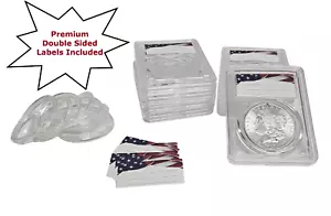 8er-Pack Premium Acryl Münzplatte Halter 38 mm Ring für Morgan Peace IKE Dollar - Bild 1 von 9