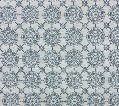 BALLARD DESIGNS SUNBRELLA MEDALLION BLUE PERFORMANCE FABRIC BY YARD 54"W - Image 1 of 4