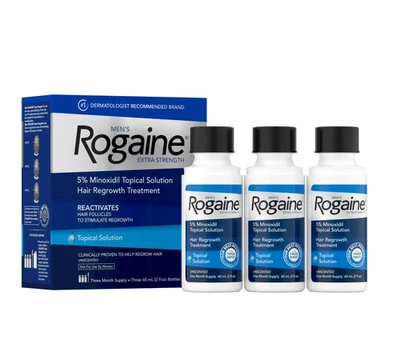 Solución tópica Rogaine Extra Strength para hombre suministro para 3 meses Foto 1 de 2