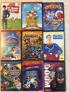 Huge Kids DVD Lot (9) – Animated Movies + Superhero + Classics - Bild 1 von 2