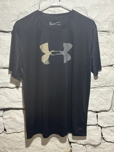 Under Armour taglia L uomo nero con logo mimetico manica corta girocollo - Foto 1 di 3