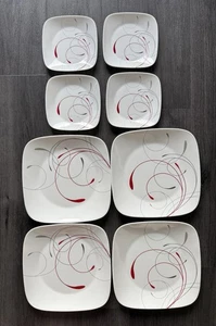 Plato de cena Corelle Splendor cuadrado de 10,5" y plato de desierto de 6,5"" - 8 piezas - Imagen 1 de 4