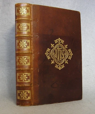 Antique Decorative Prayer Book Easter Holy Week Chants Fine Leather Binding 1889 - Image 1 of 4