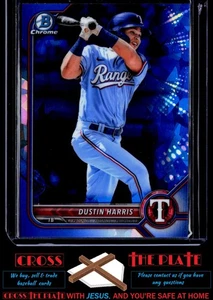 2022 Bowman Chrome Sapphire Edition Dustin Harris Texas Rangers #BCP-190 - Picture 1 of 2