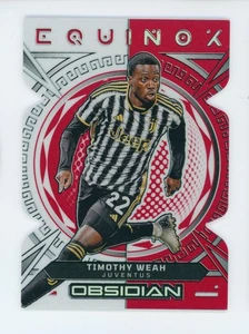2023-24 Timothy Weah Panini Obsidian Equinox Red Flood Juventus Card 5/10 - Picture 1 of 3