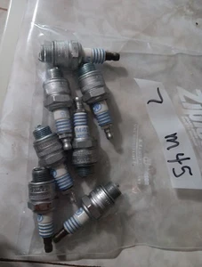 7 AC GM #M45 SPARK PLUGS No Box 4 Blue Rings NOS - Picture 1 of 1