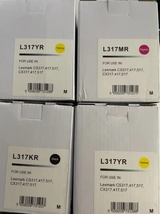 4 Toner Cartridge CX317 For Lexmark CS317dn CS417dn CS517de CX517de CX417de - Picture 1 of 7