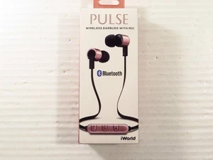 NUOVI auricolari Bluetooth wireless iWorld Pulse con microfono ROSE GOLD - isolamento acustico - Foto 1 di 4