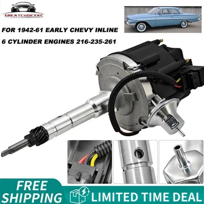 New HEI Distributor 2896516-BLK for Chevy 216/235/261 Straight 6 Foto 1 de 4