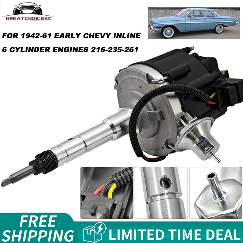 New HEI Distributor 2896516-BLK for Chevy 216/235/261 Straight 6 Foto 1 de 4