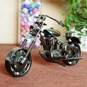 Handmade Metal Motorcycle Model Collection Motorbike Sculpture Craft Boys Gift - Picture 1 of 24