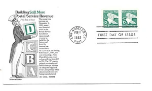 2112 'D' (22c) Non Denominated Eagle coil Aristocrat Cachets pair FDC - Picture 1 of 1