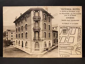 FRANCIA, cartolina, Lourdes Victoria Hotel, usata - Foto 1 di 2