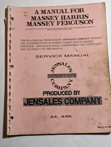 Tractor Massey Harris 44 44K S/N 4000 - Manual de servicio y operador propietario - Imagen 1 de 6