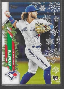 2020 Topps Holiday Bo Bichette SP Candy Cane Sleeve Rookie Card #HW94 Rare - Picture 1 of 2
