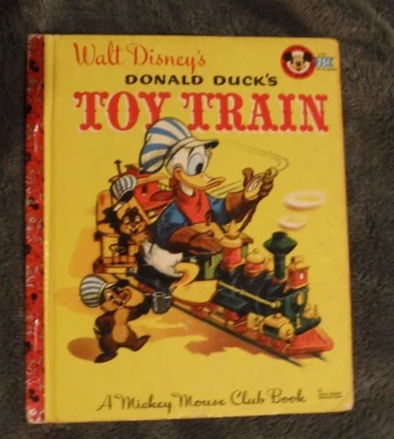 LIBRO WALT DISNEYS DONALD DUCK JUGUETE TREN MICKEY MOUSE CLUB 1950 VINTAGE Foto 1 de 4