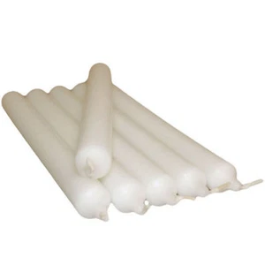 4 velas blancas de mesa luces de té sin goteo cena bodas fiestas 20 cm Navidad - Imagen 1 de 1