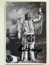 Native American Indian Warrior. Vintage Postcard.