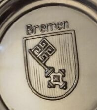 Breman Simon Petrus Key  Coaster? Round 2 Trays Metal Vintage Germany Marked