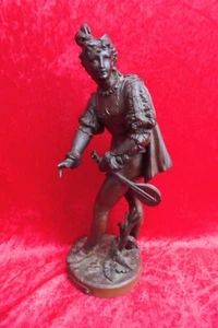 Antico Figura Metallo, Romeo, Francia, 38cm - Foto 1 di 9