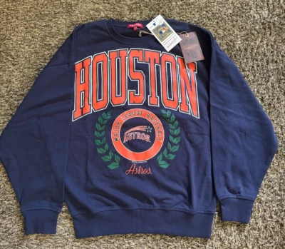 NEW Mitchell & Ness Houston Astros MLB Women's Logo LT Crewneck 2.0 (Large) - Image 1 of 4