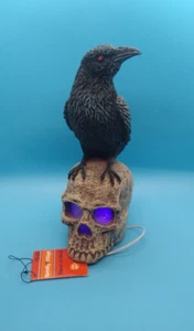 Halloween gruseliges Dorf Rabe auf Farbwechsel LED neu mit Etikett funktioniert - Bild 1 von 7