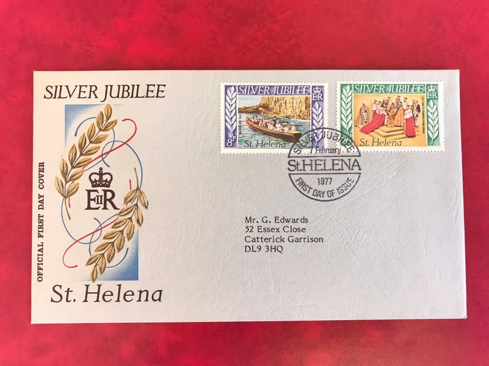 ST HELENA 1977 FDC QUEEN ELIZABETH 2 SILVER WEDDING ROYALTY  - Image 1 of 1
