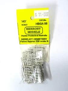 Kerroby Modelos Escala HO 1/87 Cementerio Abandonado Valla Kit Metal Blanco Parte HBGA06 - Imagen 1 de 3
