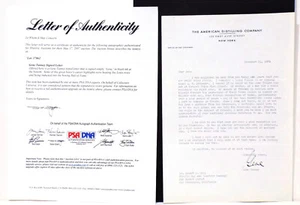 GENE TUNNEY HOF Boxer Signed Autograph Auto Typed Letter "Dear Bob" PSA π LOA - Picture 1 of 4