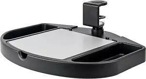Clip On Swivel Mouse Tray 360 Degrees Pencil Drawer Desk Organizer Storage Space - Picture 1 of 11