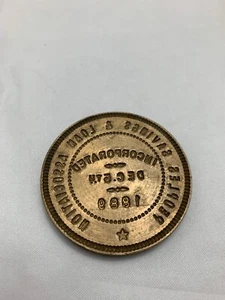 Peoples Savings And Loan Association Paper Embosser Dec 5th 1889 Bank Vintage - Picture 1 of 5