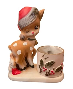 Vintage Jasco kleines Rentier 1978 Taiwan handbemalt Porzellan Weihnachtsdeko - Bild 1 von 7