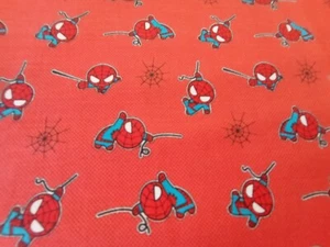 MARVEL SPIDER-MAN BABY SUPERHEROES PREMIUM COTTON PATCHWORK QUILTING FABRIC RED - Picture 1 of 5