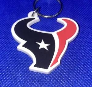 Houston Texans NFL Soft Keychain Key Chain Souvenir | Red, White & Black - Picture 1 of 6