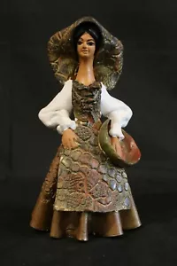 statuina sarda donna cotto ceramica firma cossu tipo massidda vintage antica - Foto 1 di 19