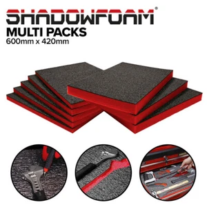 Paquete de espuma de sombra (600 mm x 420 mm) | SnapOn Red | Organizador de inserción de espuma para cortar y pelar - Imagen 1 de 9