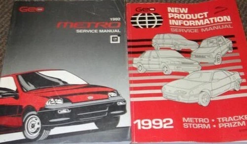 1992 Chevy Geo Metro Servizio Negozio Riparazione Officina Manuale Set W Product - Immagine 1 di 1
