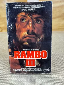 First Print Rambo III 3 David Morrell Vintage 1988 Paperback Sylvester Stallone - Picture 1 of 8