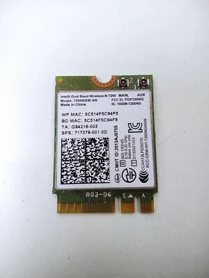 Acer Aspire S7-392 Touch HP Elitebook Folio 9480M WiFi Wireless Card 717379-001 - Image 1 of 2