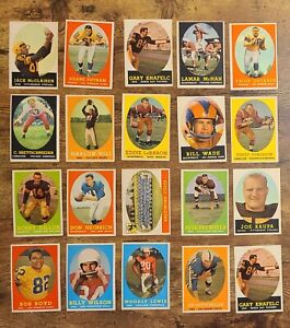 1958 Topps Football 20 Card Lot *Excellent Condition*