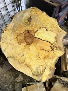 Baumscheibe, Holzscheibe, 60/40/5cm, geschliffen, geölt, Tischplatte - Bild 1 von 1