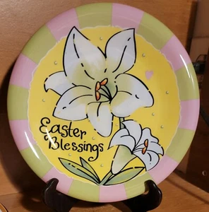 Cracker Barrel FLOWER POWER EASTER BLESSINGS Salad plate, 8", New, NWT - Picture 1 of 6
