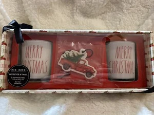 Rae Dunn Christmas Gift Set 2 Votives Car Air Freshener Truck W/ Tree Free Ship - Picture 1 of 5